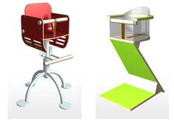 chaise haute design compact care